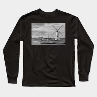 Thurne Mill on the riverbank of Thurne Mouth in the Norfolk Broads National Park Long Sleeve T-Shirt